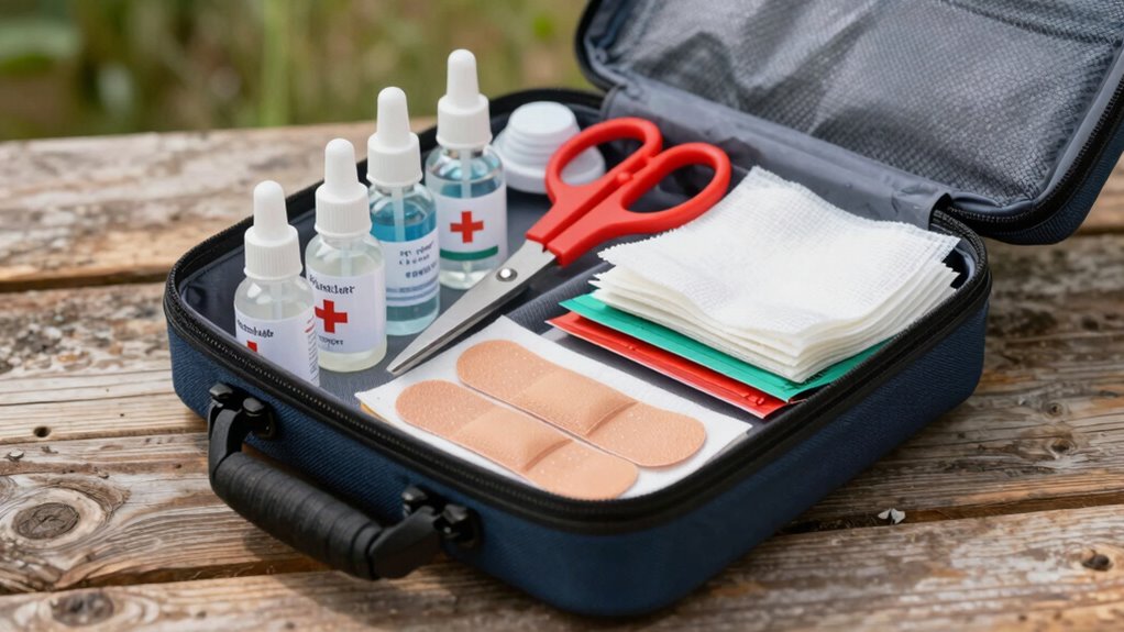 well stocked organized first aid kit
