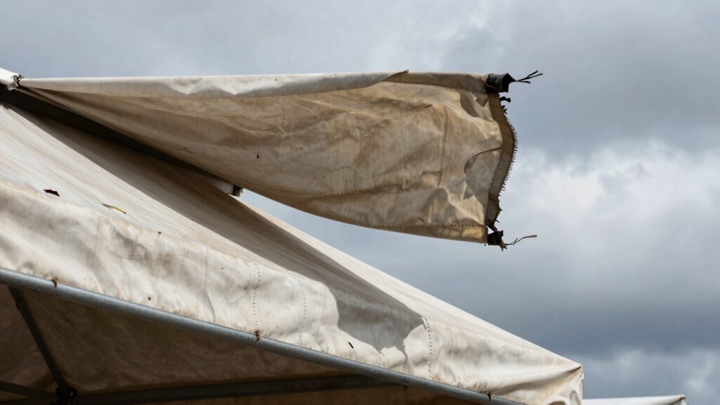 wind resistant awning installation