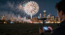Chicago Plane Fireworks Strike