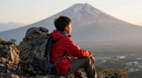 Boy Left On Mount Fuji