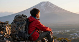 Boy Left On Mount Fuji